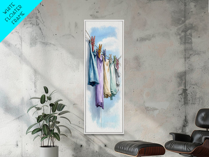 Washing Machine Icon Graphic Without Text Canvas Print, Laundry Room Art, Whimsical Art, Living Room Decor, Fine Art, Clean, LRA-1x3-22