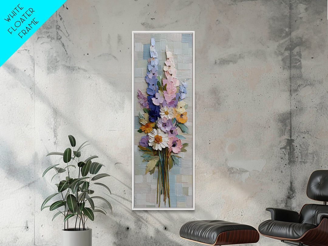 Clothespin Bouquet in Folk Art Style Canvas Print, Laundry Room Art, Digital Print, Living Room Decor, Fine Art, Clean, LRA-1x3-56
