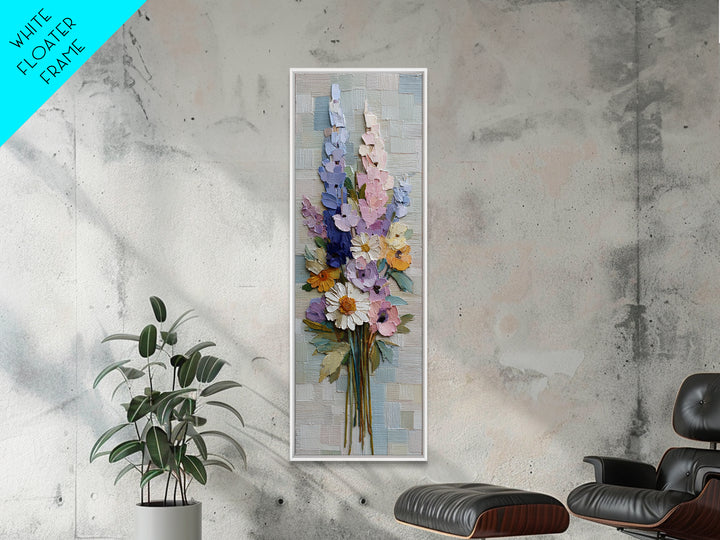 Clothespin Bouquet in Folk Art Style Canvas Print, Laundry Room Art, Digital Print, Living Room Decor, Fine Art, Clean, LRA-1x3-56