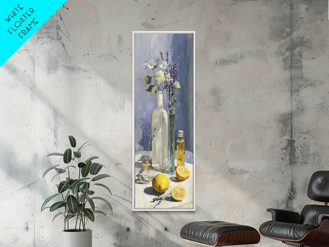 Lemon and Clean Linen Still Life Canvas Print, Laundry Room Art, Laundry Room Decor, Living Room Decor, Abstract Art, Clean, LRA-1x3-63
