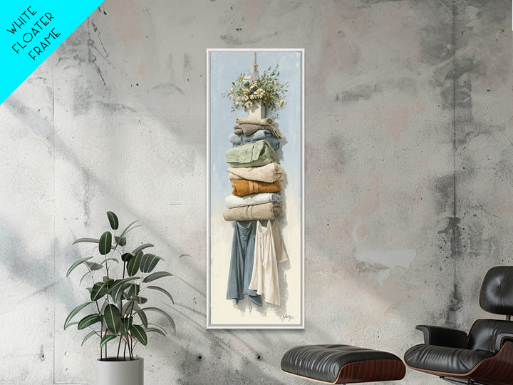 Farmhouse Laundry Sign Ornament Without Words Canvas Print, Laundry Room Art, Contemporary Art, Living Room Decor, Clean, LRA-1x3-7