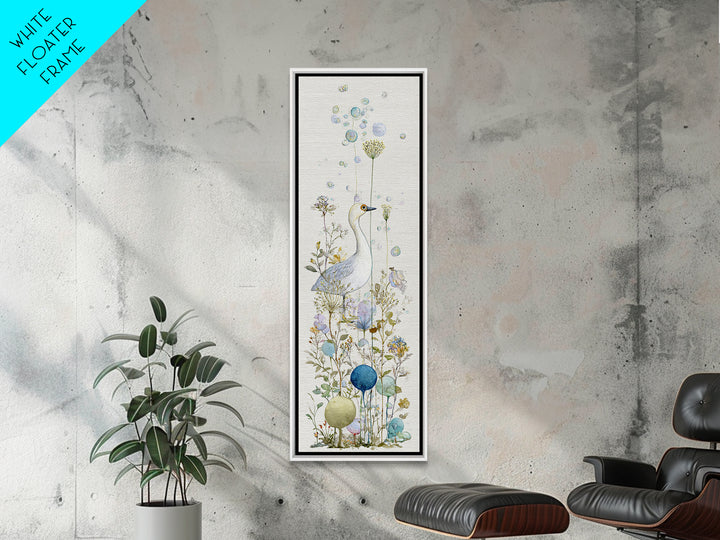Duck and Bubbles Whimsical Watercolor Framed Canvas Print, Laundry Room Art, Farmhouse Wall Art, Living Room Decor, Clean, LRA-1x3-75