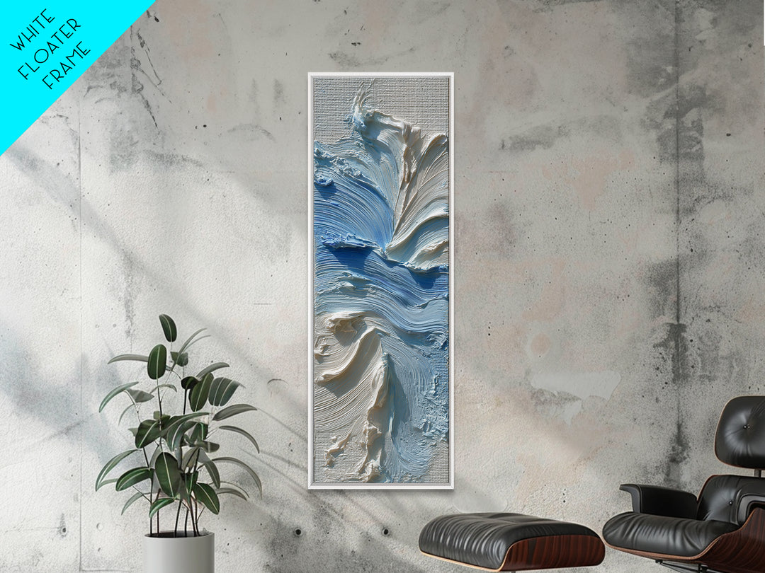 Clean Blue Water Ripple Abstraction Canvas Print, Laundry Room Art, Funny Poster, Living Room Decor, Abstract Art, Clean, LRA-1x3-78