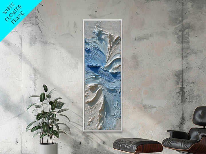 Clean Blue Water Ripple Abstraction Canvas Print, Laundry Room Art, Funny Poster, Living Room Decor, Abstract Art, Clean, LRA-1x3-78