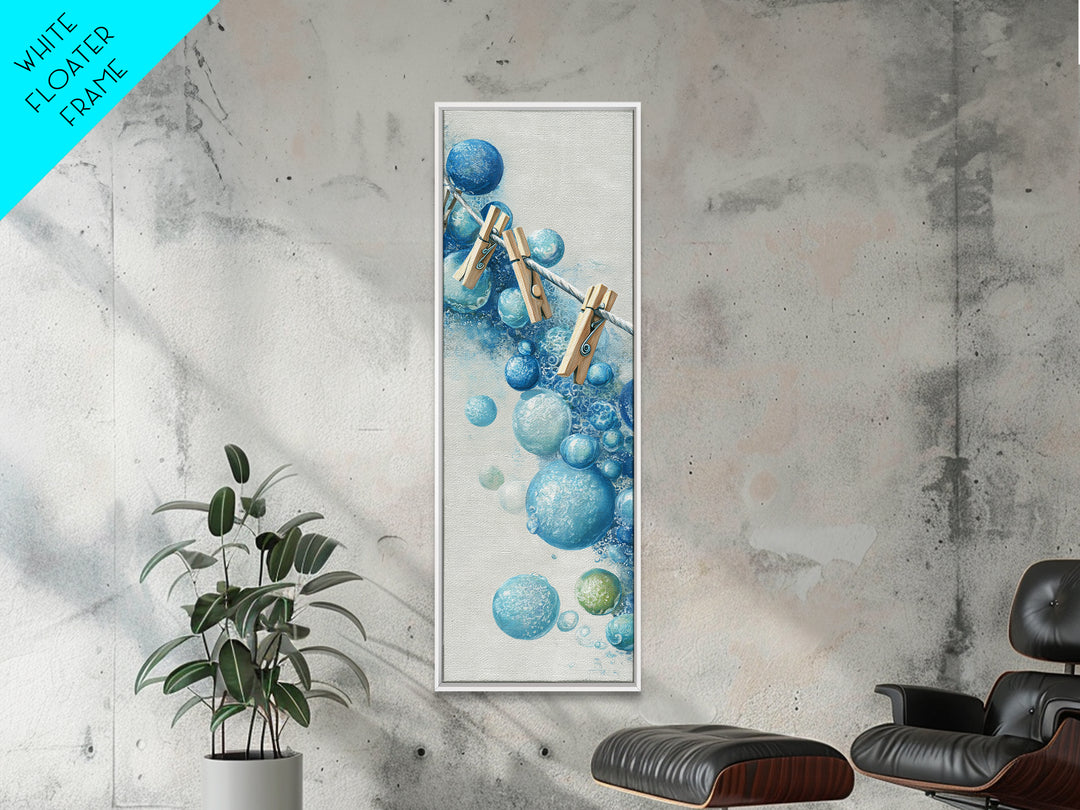 Abstract Suds and Bubbles Canvas Print, Laundry Room Art, Gallery Decor, Living Room Decor, Fine Art, Clean, Contemporary Art, LRA-1x3-82