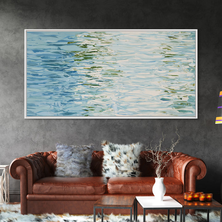 Clean Blue Water Ripple Abstraction Canvas Print, Laundry Room Art, Room Decor, Living Room Decor, Abstract Art, Clean, LRA-2x1-62