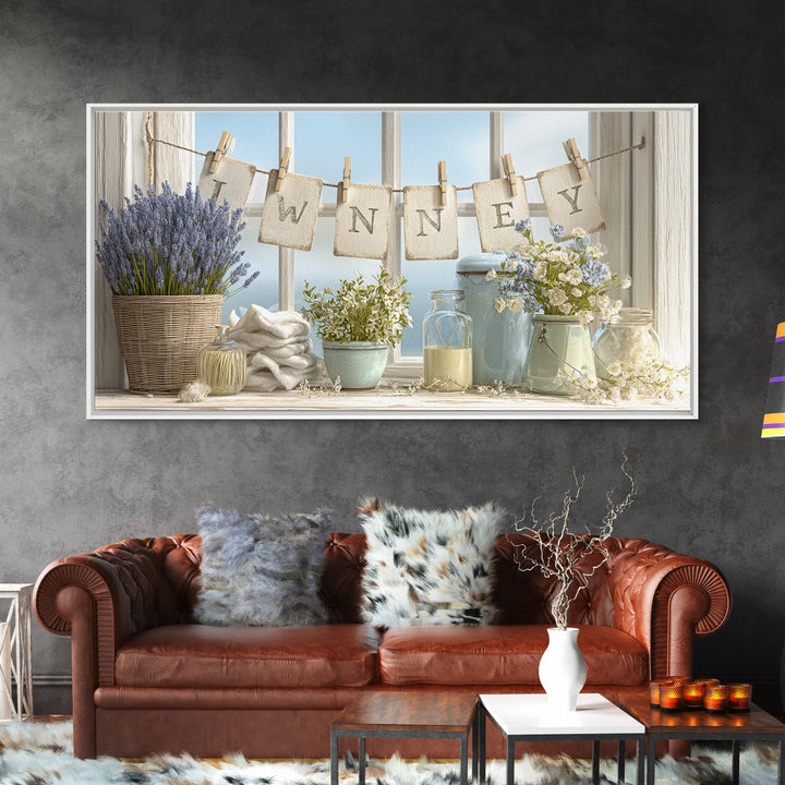 Farmhouse Laundry Sign Ornament Without Words Canvas Print, Laundry Room Art, Farmhouse Wall Art, Living Room Decor, Clean, LRA-2x1-87