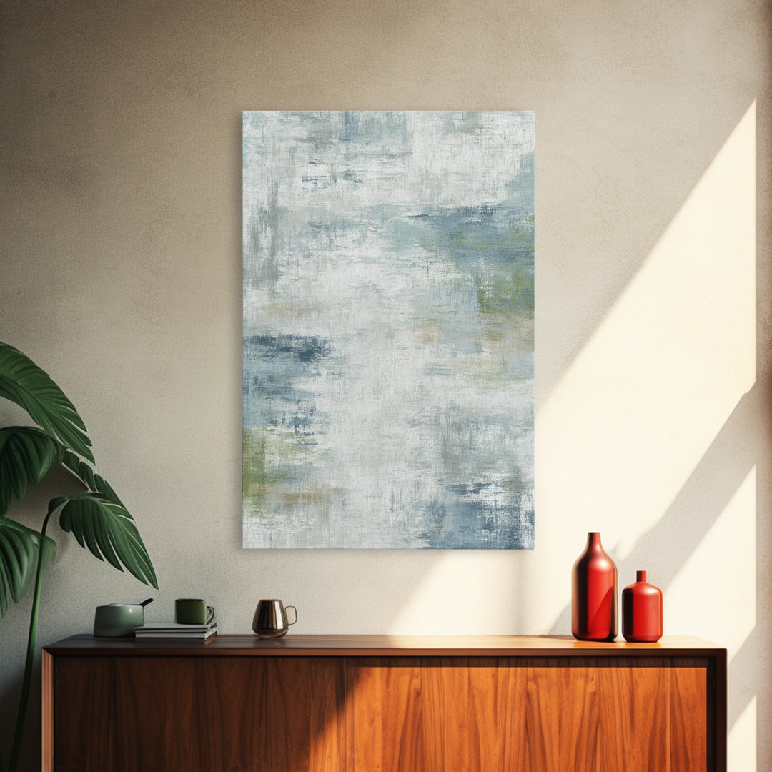 Linen Texture Abstract Framed Canvas Print, Laundry Room Art, Digital Wall Art, Living Room Decor, Abstract Art, Clean, LRA-2x3-20