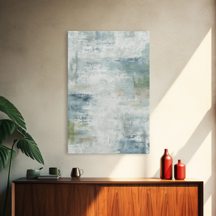 Linen Texture Abstract Framed Canvas Print, Laundry Room Art, Digital Wall Art, Living Room Decor, Abstract Art, Clean, LRA-2x3-20