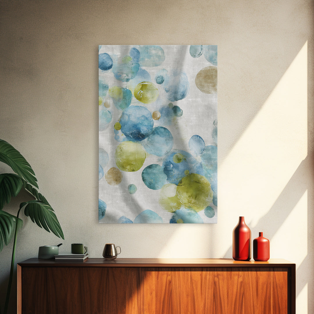 Abstract Suds and Bubbles Canvas Print, Laundry Room Art, Minimalist Decor, Living Room Decor, Abstract Art, Clean, LRA-2x3-54