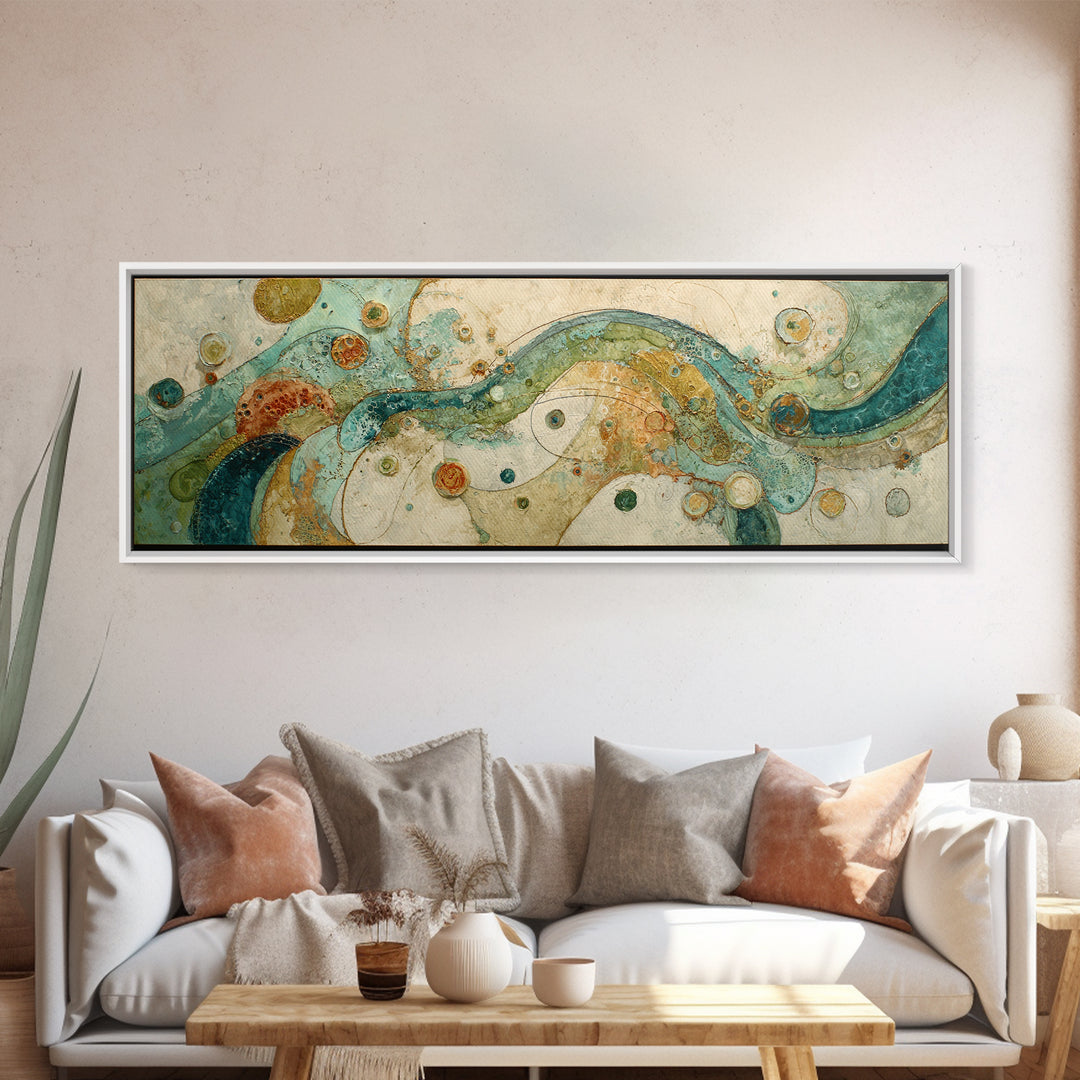 Abstract Suds and Bubbles Canvas Print, Laundry Room Art, Digital Art Print, Living Room Decor, Abstract Art, Clean, LRA-3x1-14