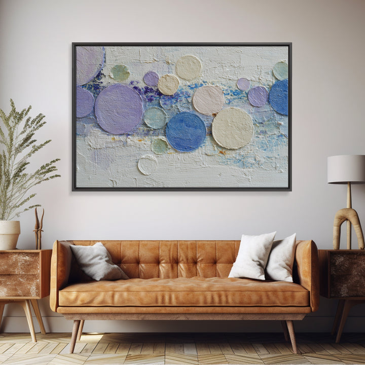 Soap Bubbles Rendered as Playful Abstract Circles Canvas Print, Laundry Room Art, Farmhouse Decor, Living Room Decor, Clean, LRA-3x2-10