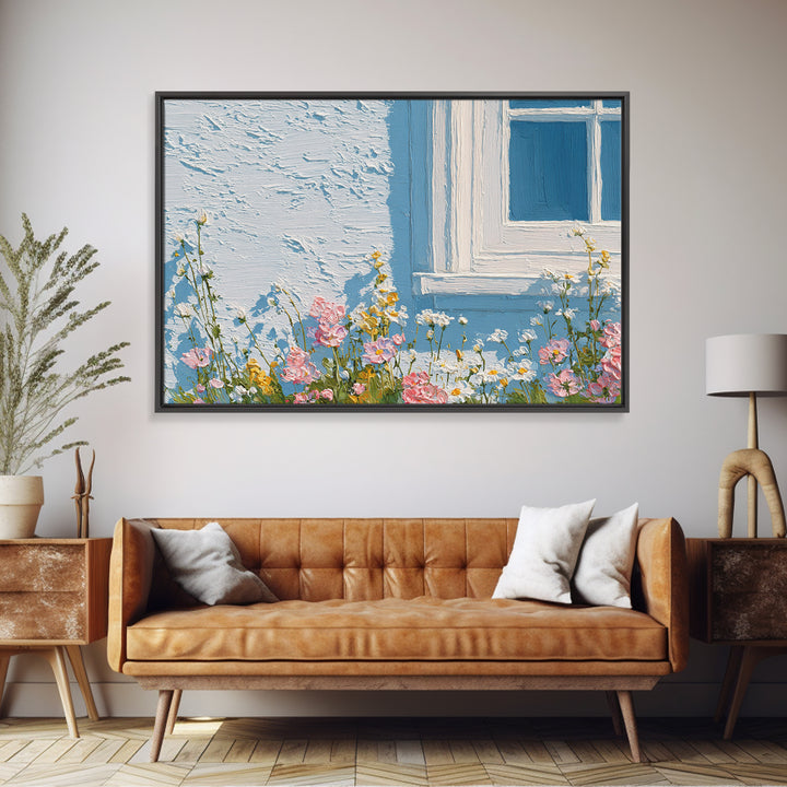 Fresh Air Meadow Landscape for Clean Mood Framed Canvas Print, Laundry Room Art, Minimalist Wall Art, Living Room Decor, Clean, LRA-3x2-27