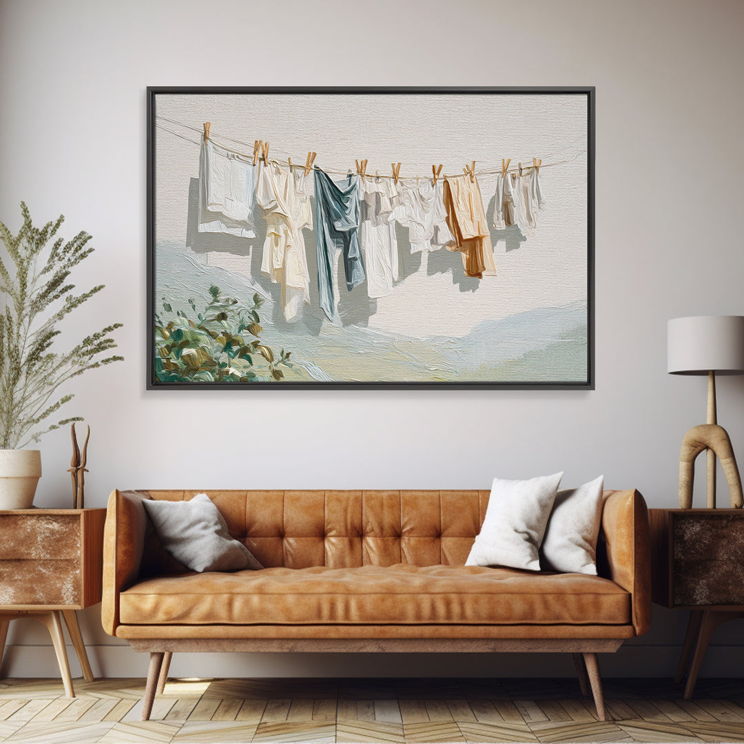 Fresh Air Meadow Landscape for Clean Mood Canvas Print, Laundry Room Art, Gallery Wall Prints, Living Room Decor, Oil Painting, LRA-3x2-51