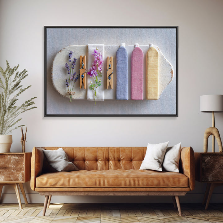 Ironing Board Still Life Canvas Print, Laundry Room Art, Retro Wall Art, Living Room Decor, Fine Art, Clean, Digital Art Print, LRA-3x2-52
