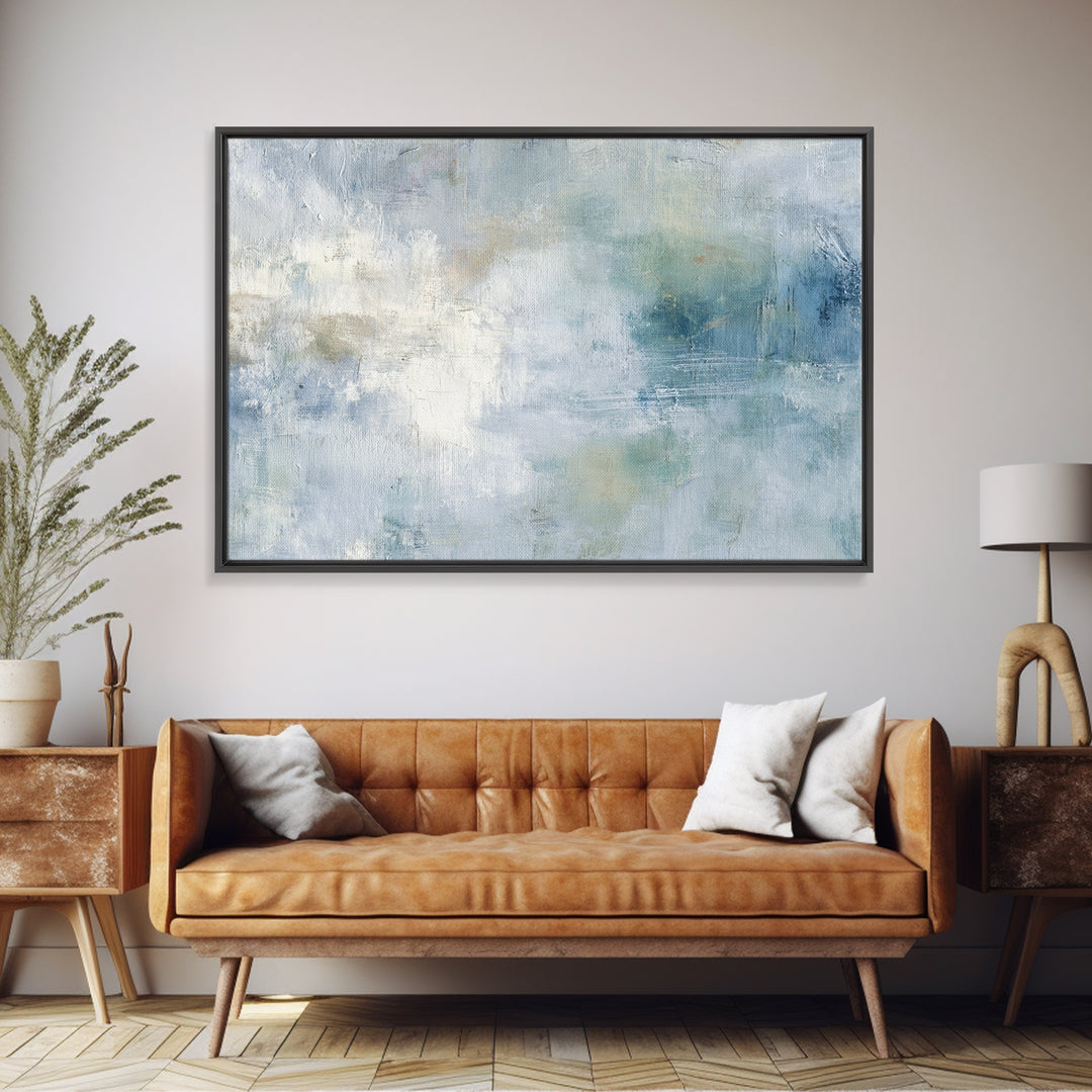 Linen Texture Abstract Framed Canvas Print, Laundry Room Art, Gallery Decor, Living Room Decor, Fine Art, Clean, LRA-3x2-64