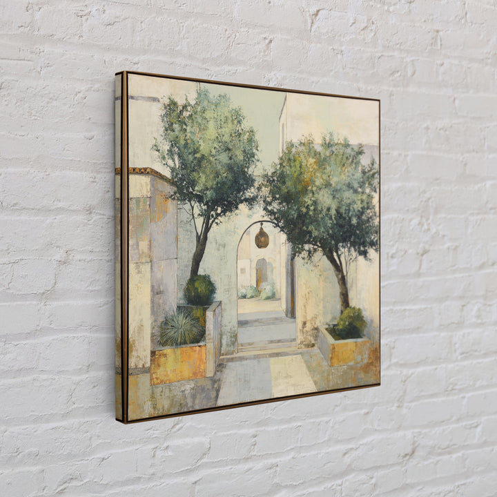 Olive Grove under Pale Morning Light Canvas Print, Mediterranean Art, Gallery Decor, Living Room Decor, Fine Art, Azure, MAR-1x1-89