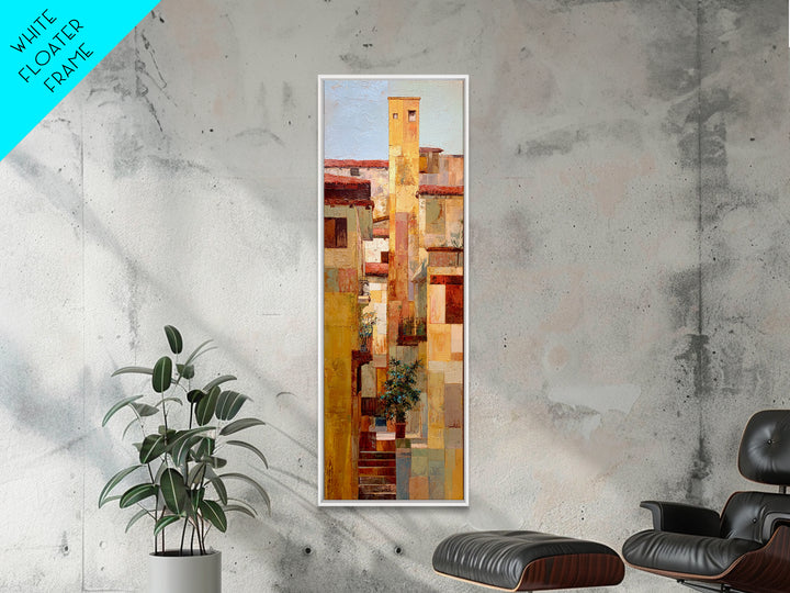 Sunset over Red Tiled Rooftops Canvas Print, Mediterranean Art, Printable Wall Art, Living Room Decor, Fine Art, Azure, MAR-1x3-59