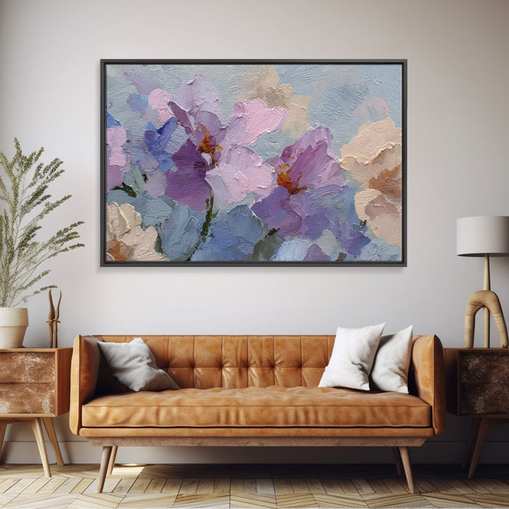Wild Herbs Rosemary and Thyme Botanical Study Canvas Print, Mediterranean Art, Digital Print, Living Room Decor, Azure, MAR-3x2-52
