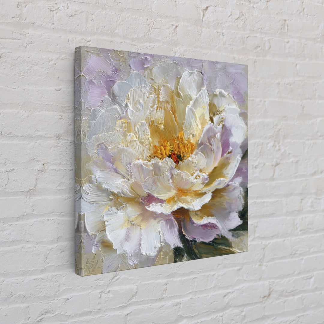 Romantic Neutral Peony Closeup Framed Canvas Print, Master Bedroom, Wall Art Bedroom, Bedroom Decor, Fine Art, Sanctuary, MAS-1x1-2