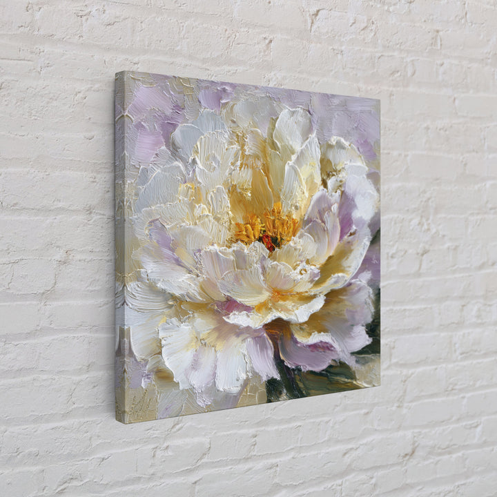 Romantic Neutral Peony Closeup Framed Canvas Print, Master Bedroom, Wall Art Bedroom, Bedroom Decor, Fine Art, Sanctuary, MAS-1x1-2