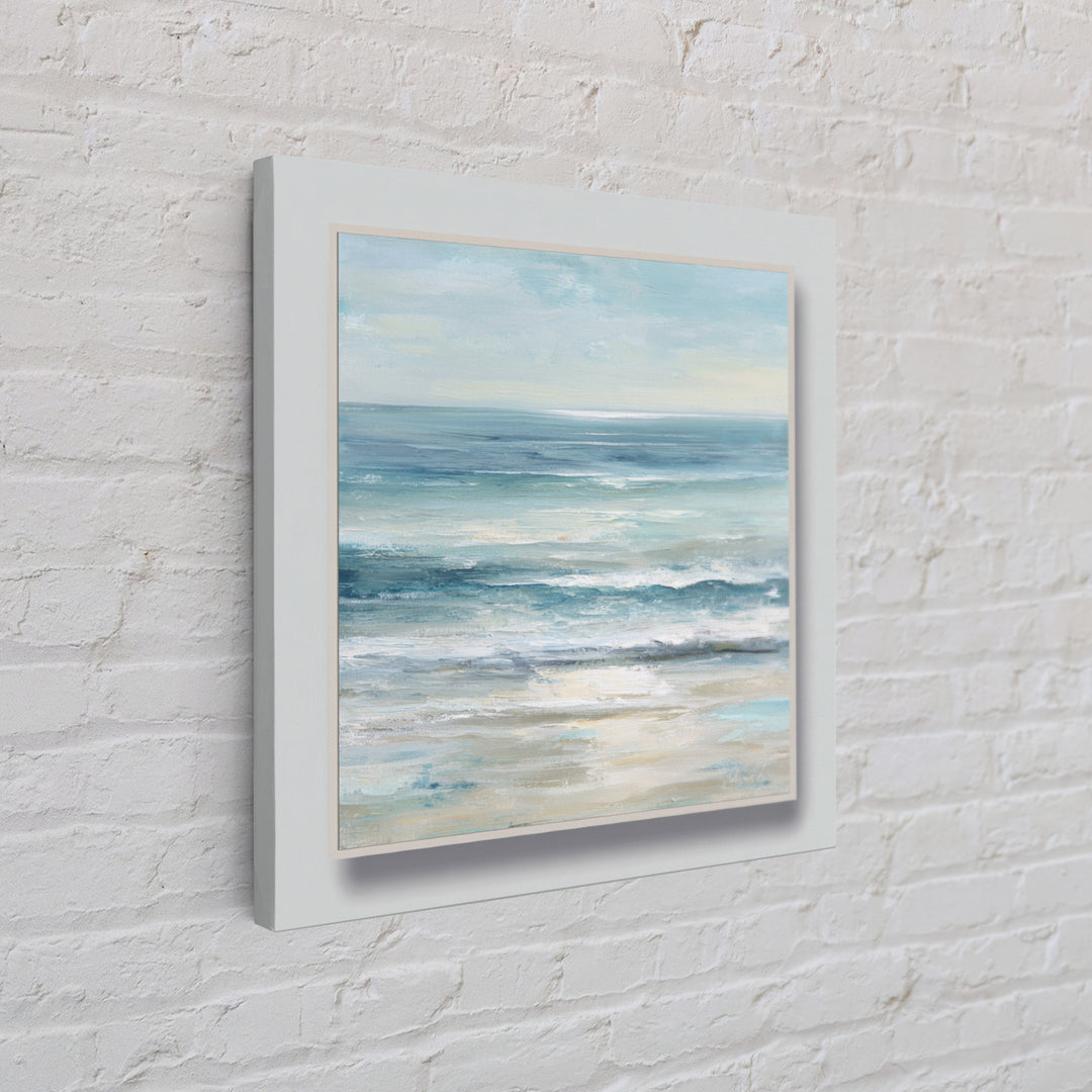 Elegant Moonlit Ocean Horizon Canvas Print, Master Bedroom, Room Decor, Bedroom Decor, Fine Art, Sanctuary, Wall Decal, MAS-1x1-25