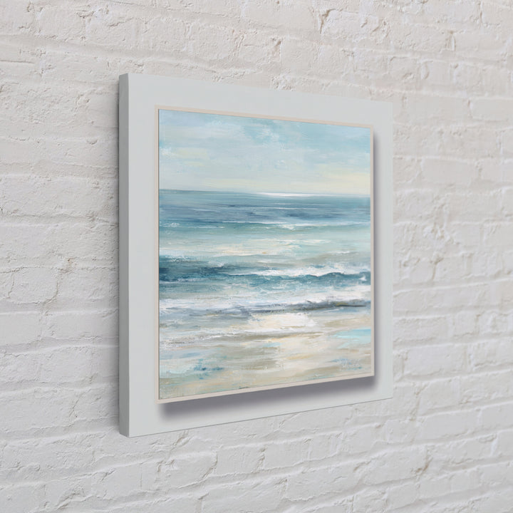 Elegant Moonlit Ocean Horizon Canvas Print, Master Bedroom, Room Decor, Bedroom Decor, Fine Art, Sanctuary, Wall Decal, MAS-1x1-25