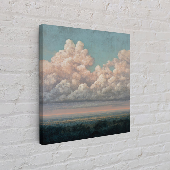 Blush and Taupe Cloudscape Canvas Print, Master Bedroom, Over Bed Wall Art, Bedroom Decor, Oil Painting, Sanctuary, MAS-1x1-30