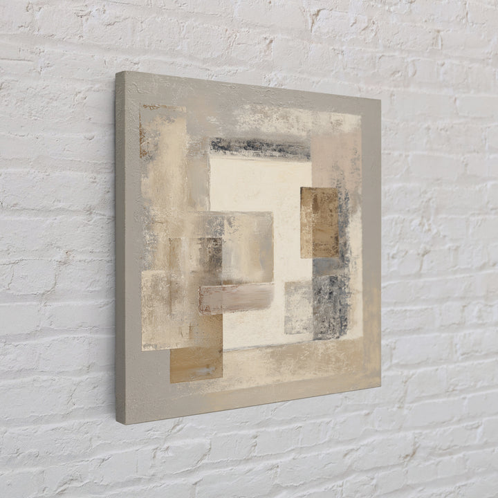 Minimal Stone Shapes Framed Canvas Print, Master Bedroom, Room Decor, Bedroom Decor, Abstract Art, Sanctuary, Wall Decal, MAS-1x1-40