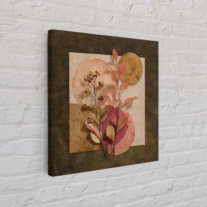 Dreamy Celestial Moon and Botanical Composition Canvas Print, Master Bedroom, Gallery Decor, Bedroom Decor, Fine Art, Sanctuary, MAS-1x1-59