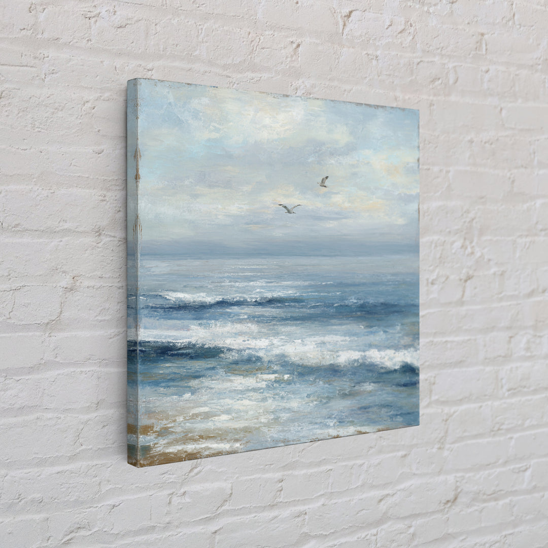 Hotel Coastal Landscape Canvas Print, Master Bedroom, Luxury Decor, Bedroom Decor, Fine Art, Sanctuary, Wedding Decor, MAS-1x1-69