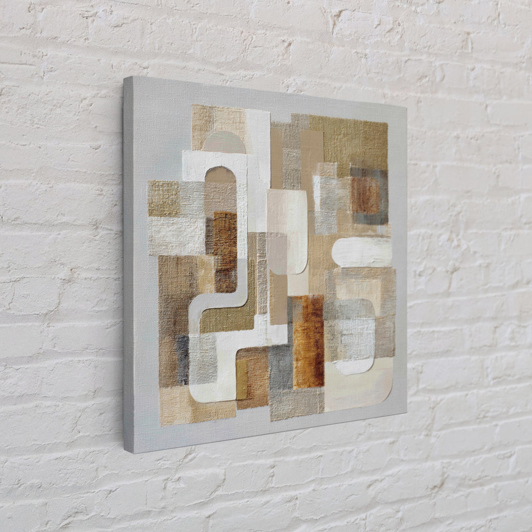 Soft Abstract Linen Texture Canvas Print, Master Bedroom, Statement Artwork, Bedroom Decor, Abstract Art, Sanctuary, MAS-1x1-75