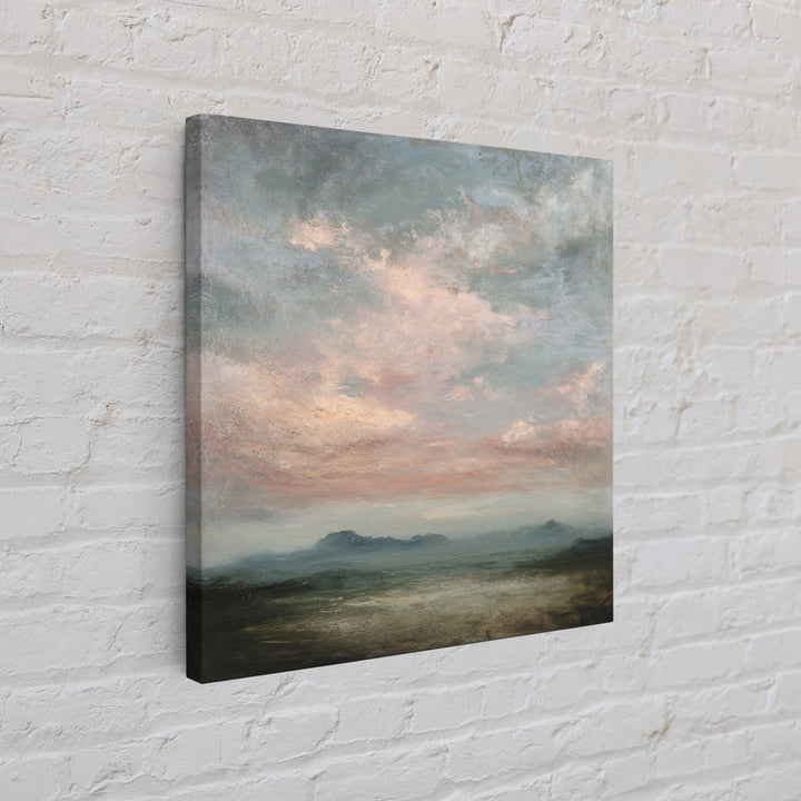 Blush and Taupe Cloudscape Framed Canvas Print, Master Bedroom, Statement Artwork, Bedroom Decor, Fine Art, Sanctuary, MAS-1x1-78