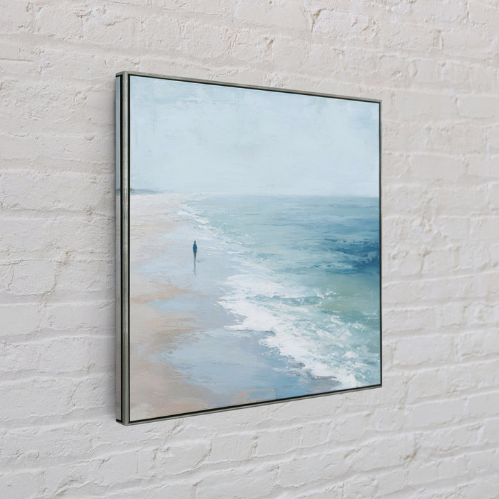 Hotel Coastal Landscape Framed Canvas Print, Master Bedroom, Wall Art, Bedroom Decor, Fine Art, Sanctuary, Bedroom Wall Art, MAS-1x1-93