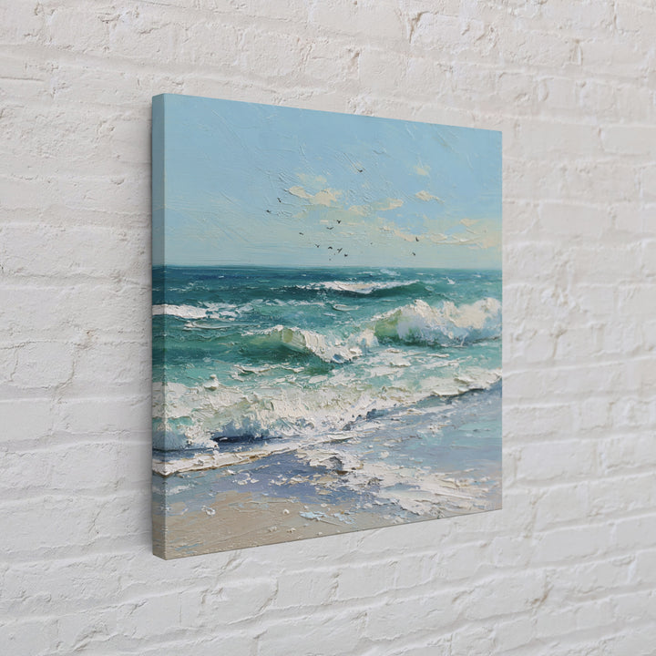 Elegant Moonlit Ocean Horizon Canvas Print, Master Bedroom, Wedding Decor, Bedroom Decor, Sanctuary, Rustic Home Decor, MAS-1x1-97