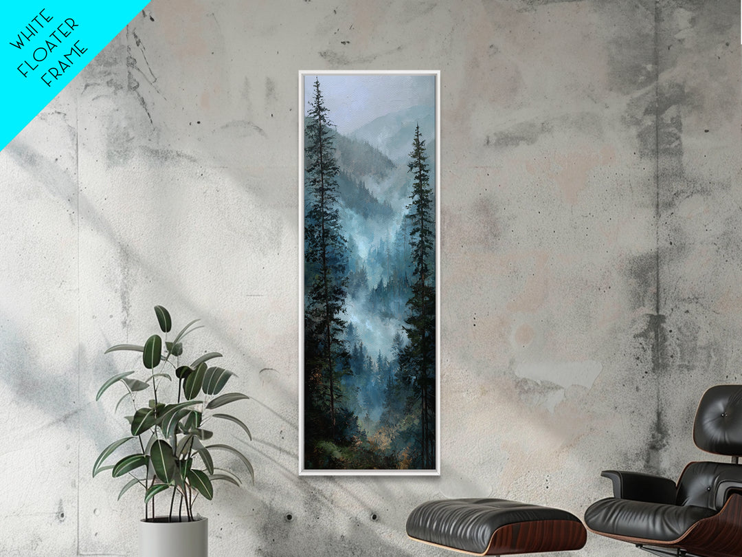 Calm Misty Forest Panorama Canvas Print, Master Bedroom, Bedroom Wall Art, Bedroom Decor, Oil Painting, Sanctuary, MAS-1x3-40
