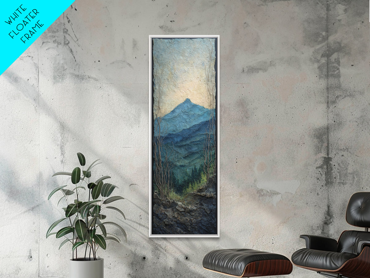 Soft Mountain Ridge Canvas Print, Master Bedroom, Modern Decor, Bedroom Decor, Fine Art, Sanctuary, Wall Decor, Art Print, MAS-1x3-49