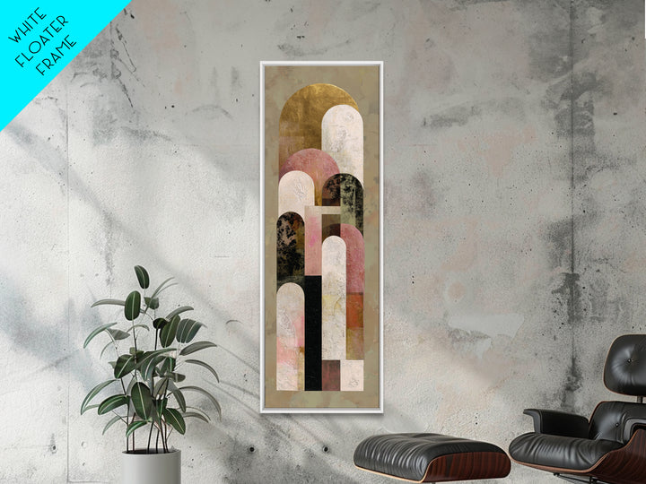 Gold Accented Abstract Arches Canvas Print, Master Bedroom, Rustic Home Decor, Bedroom Decor, Abstract Art, Sanctuary, MAS-1x3-68