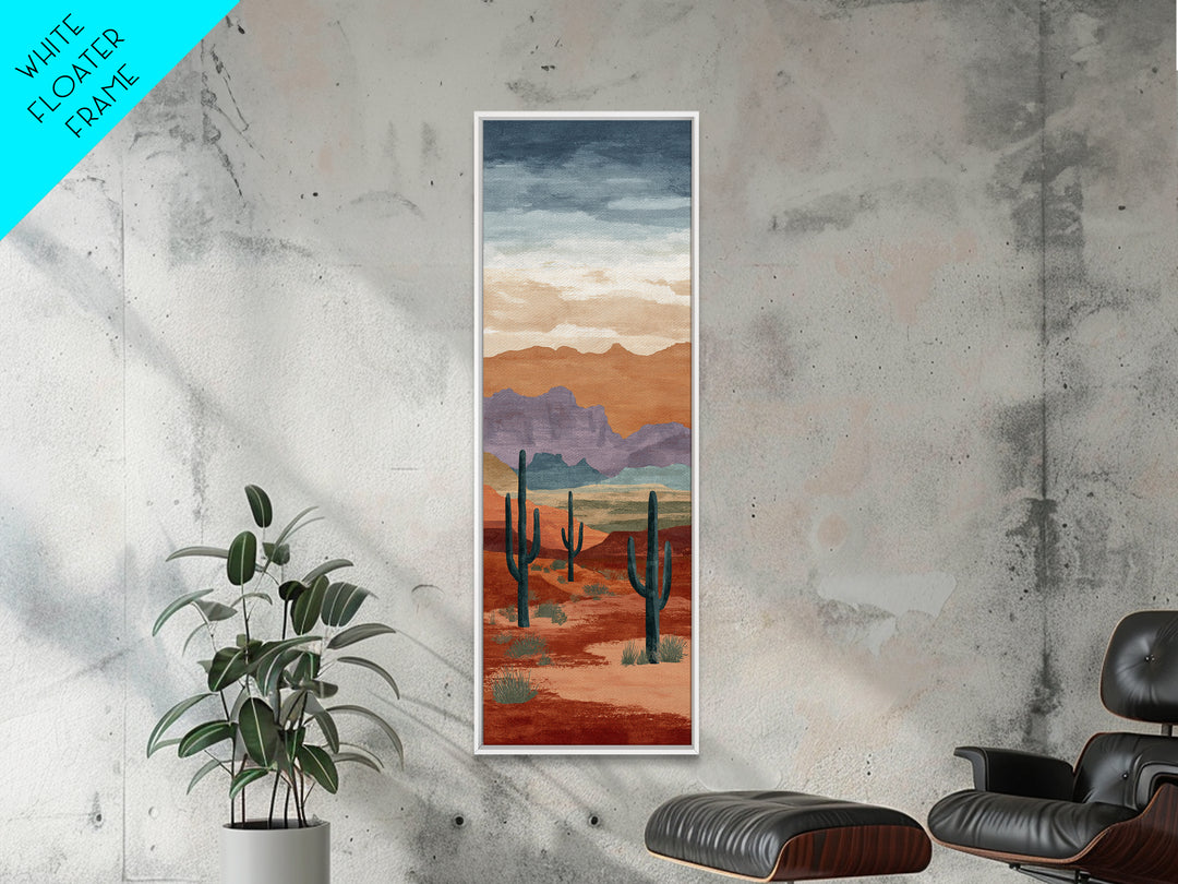 Quiet Desert Dusk Framed Canvas Print, Master Bedroom, Modern Decor, Bedroom Decor, Fine Art, Sanctuary, Wall Decor, Art Print, MAS-1x3-70