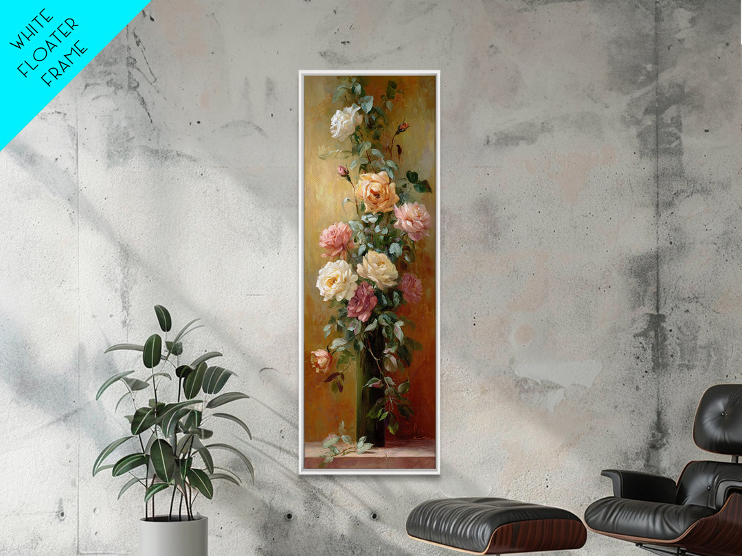 Warm Candlelit Still Life Framed Canvas Print, Master Bedroom, Farmhouse Wall Art, Bedroom Decor, Fine Art, Sanctuary, MAS-1x3-84