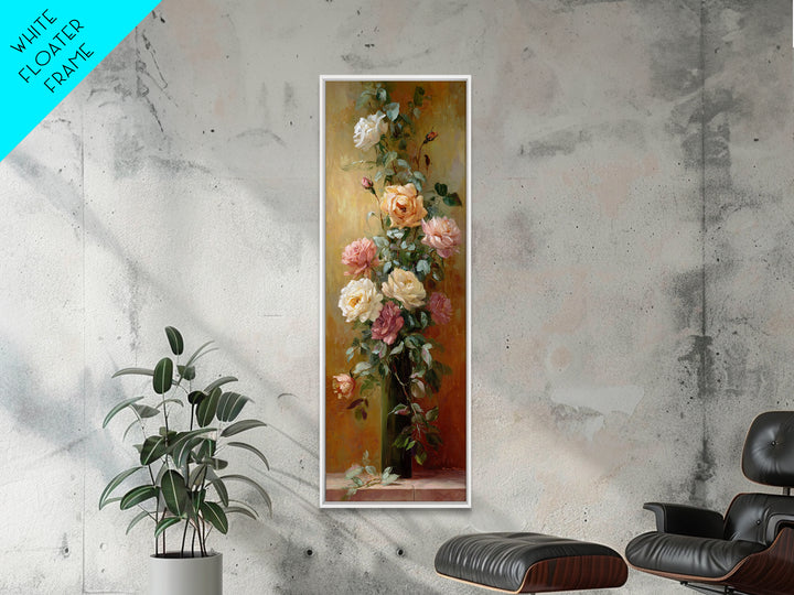 Warm Candlelit Still Life Framed Canvas Print, Master Bedroom, Farmhouse Wall Art, Bedroom Decor, Fine Art, Sanctuary, MAS-1x3-84