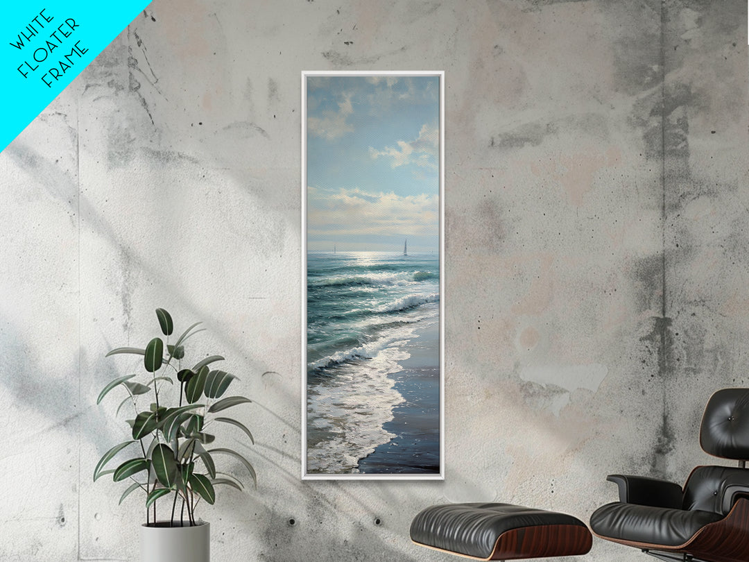 Elegant Moonlit Ocean Horizon Canvas Print, Master Bedroom, Printable Art, Bedroom Decor, Fine Art, Sanctuary, Wall Art Bedroom, MAS-1x3-85