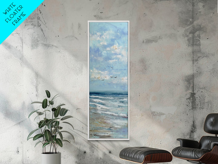 Hotel Coastal Landscape Canvas Print, Master Bedroom, Luxury Decor, Bedroom Decor, Fine Art, Sanctuary, Wedding Decor, MAS-1x3-9