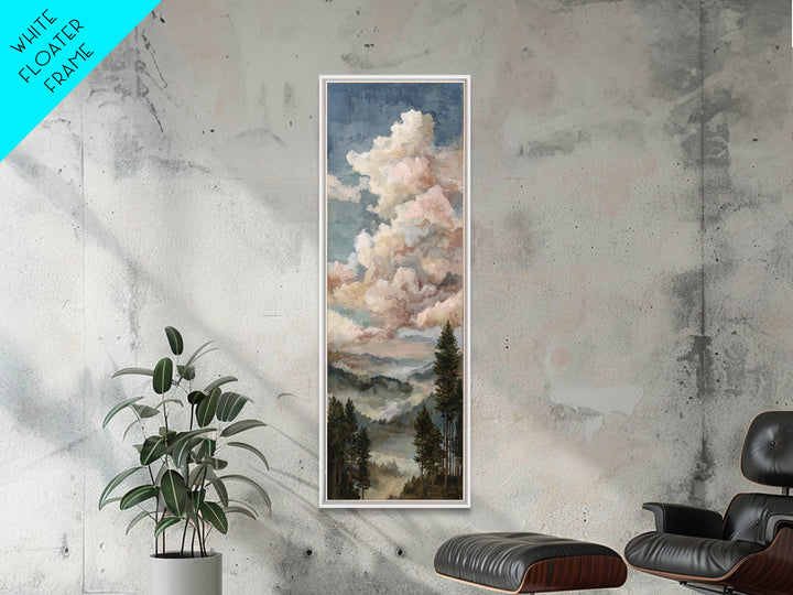 Blush and Taupe Cloudscape Canvas Print, Master Bedroom, Wall Art, Bedroom Decor, Oil Painting, Sanctuary, Bedroom Wall Art, MAS-1x3-90
