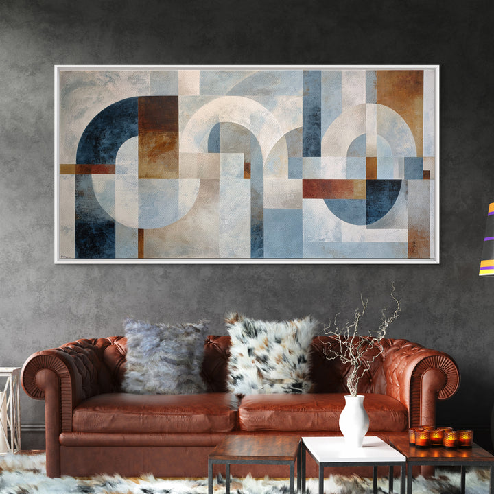 Large Cream Abstract Framed Canvas Print, Master Bedroom, Bedroom Decor, Abstract Art, Sanctuary, Farmhouse Wall Art, MAS-2x1-13