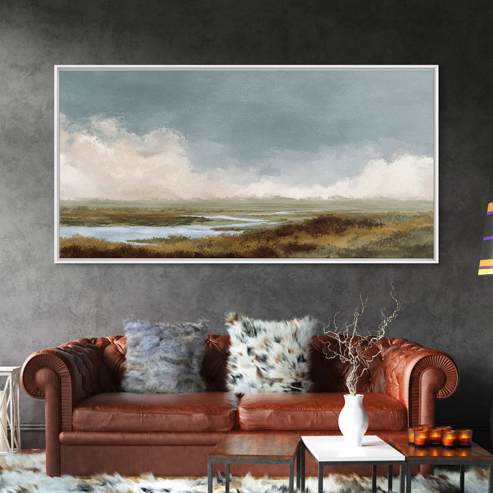 Blush and Taupe Cloudscape Canvas Print, Master Bedroom, Bedroom Decor, Abstract Art, Sanctuary, Printable Art, MAS-2x1-26