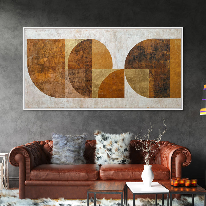 Gold Accented Abstract Arches Framed Canvas Print, Master Bedroom, Contemporary Art, Bedroom Decor, Abstract Art, Sanctuary, MAS-2x1-28