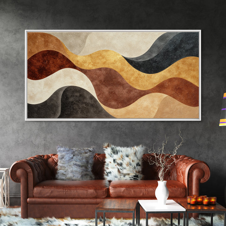 Abstract Wave Forms Framed Canvas Print, Master Bedroom, Wall Decor, Bedroom Decor, Fine Art, Sanctuary, Farmhouse Wall Decor, MAS-2x1-40