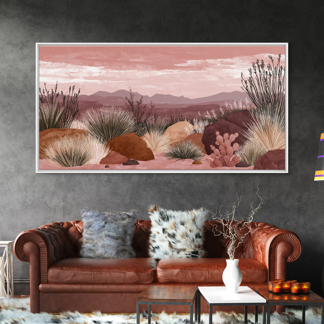 Quiet Desert Dusk Canvas Print, Master Bedroom, Printable Wall Art, Bedroom Decor, Fine Art, Sanctuary, Minimalist Wall Art, MAS-2x1-54