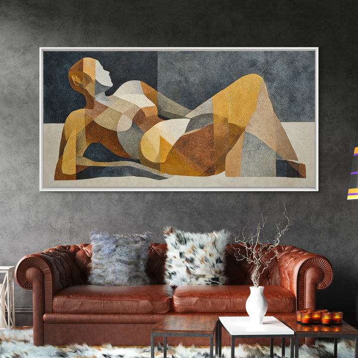 Classical Reclining Figure Implied Through Line Art Canvas Print, Master Bedroom, Home Decor, Bedroom Decor, Sanctuary, MAS-2x1-66